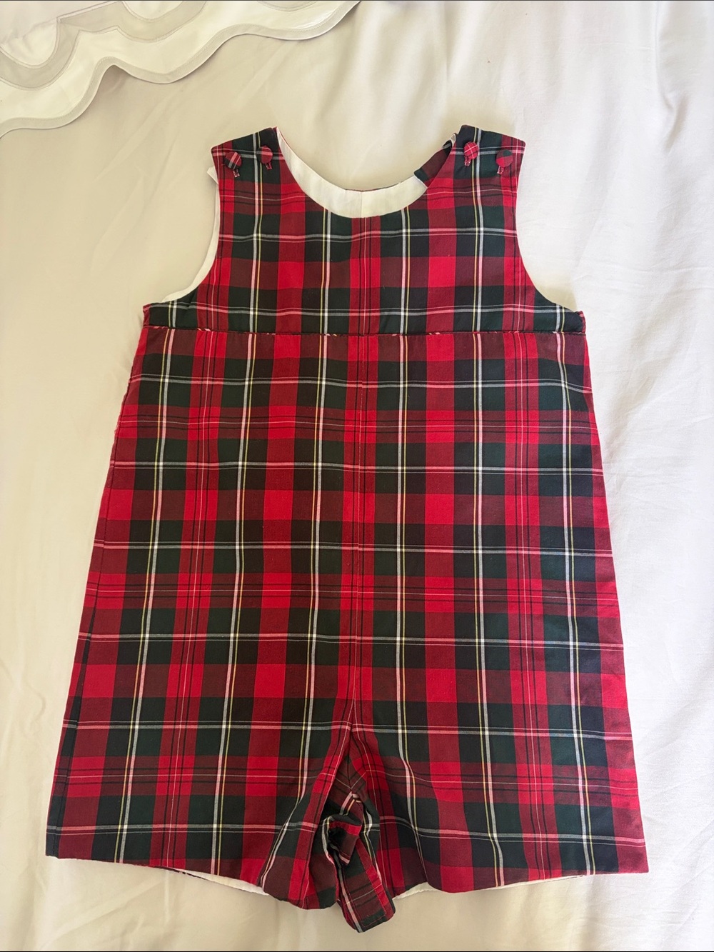 McCall Wilder red black and white plaid Jon Jon/jumper